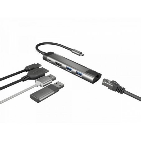 NATEC Fowler Go USB 3.2 Gen 1 (3.1 Gen 1) Type-C Stainless steel