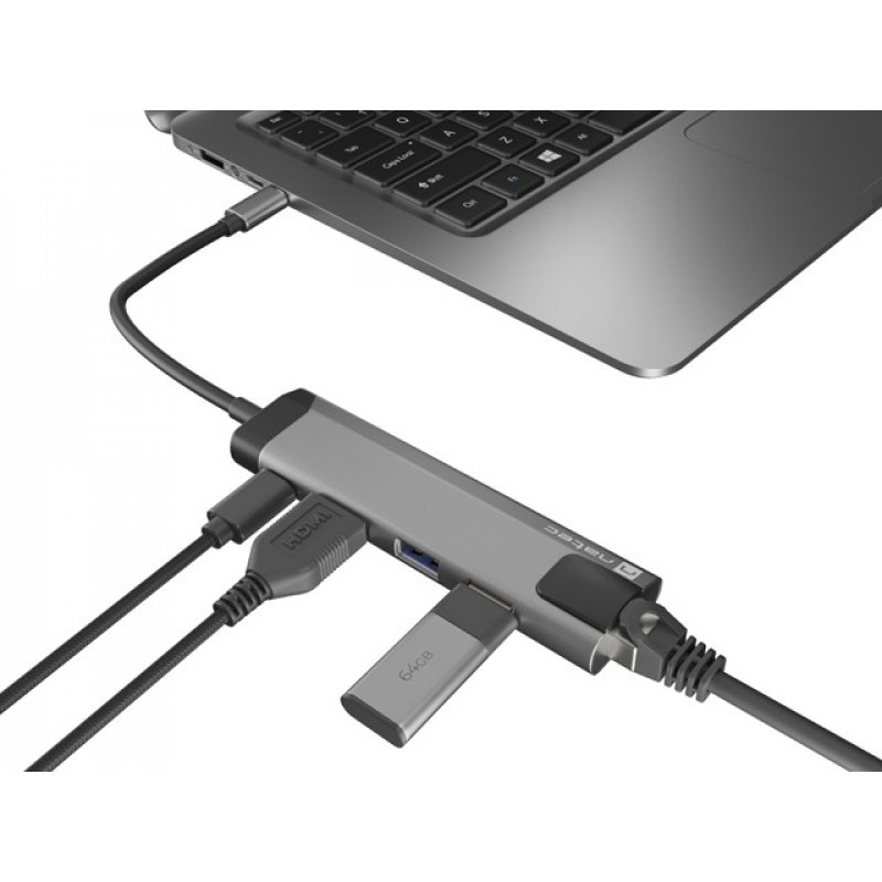 NATEC Fowler Go USB 3.2 Gen 1 (3.1 Gen 1) Type-C Stainless steel