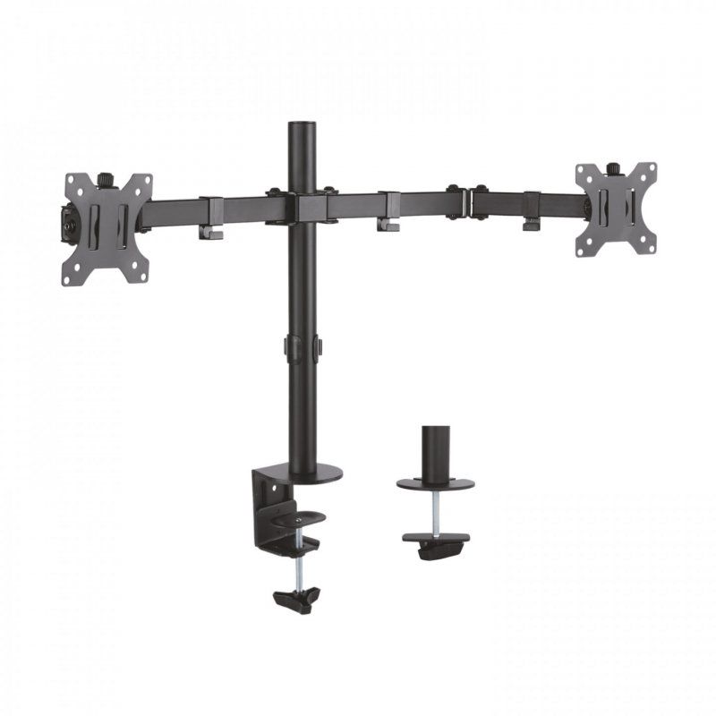 SOPORTE AISENS MESA GIRA. INCLI. 2 MONITOR 8KG 3 PIVOTES 2 BRAZOS 13-32 NEGRO