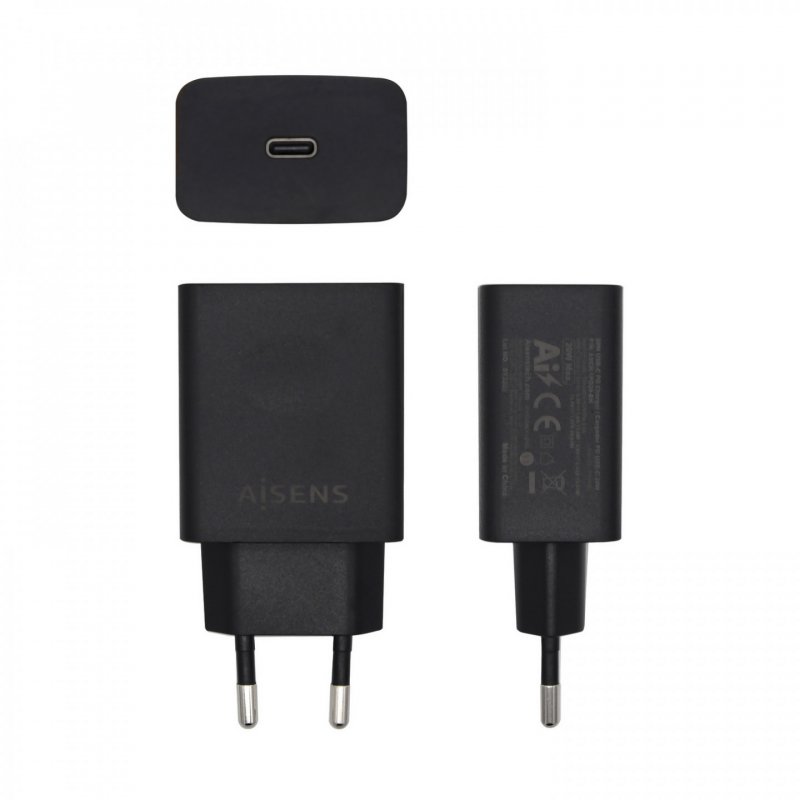 CARGADOR AISENS 20W USB-C PD3.0 RETAIL 1xUSB-C 20W NEGRO