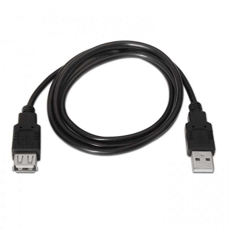 CABLE AISENS USB 2.0 TIPO A M-A H NEGRO 1.0M