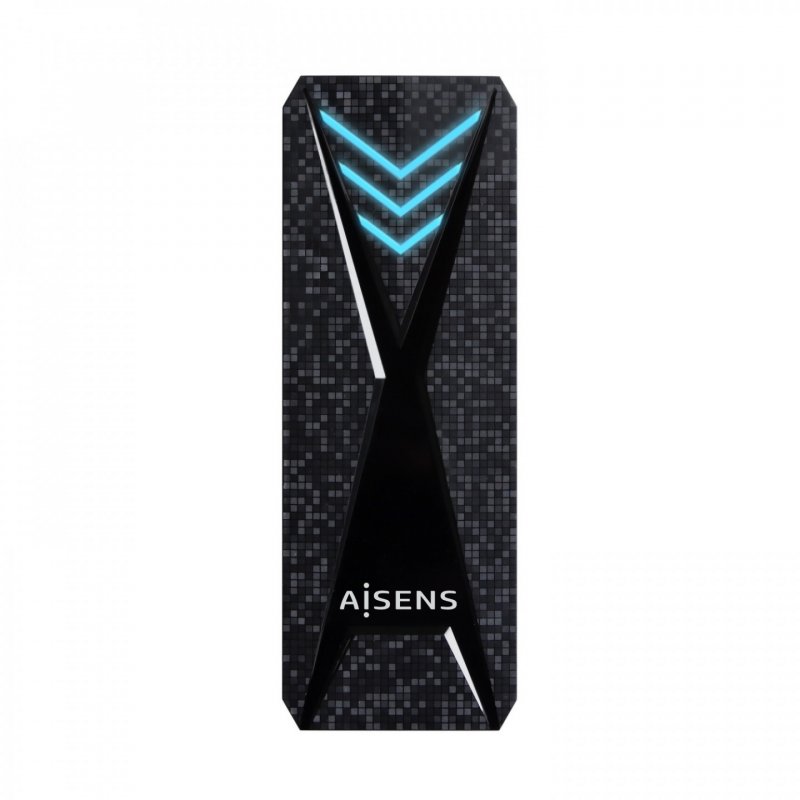 AISENS CAJA EXTERNA M.2 NGFF RGB GAMING ASM2-RGB013B NVMe A USB3.2 GEN2 NEGRA