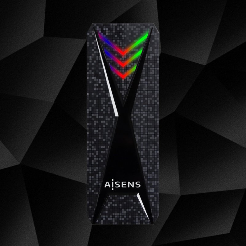AISENS ASM2-RGB013B storage drive enclosure SSD enclosure Black M.2