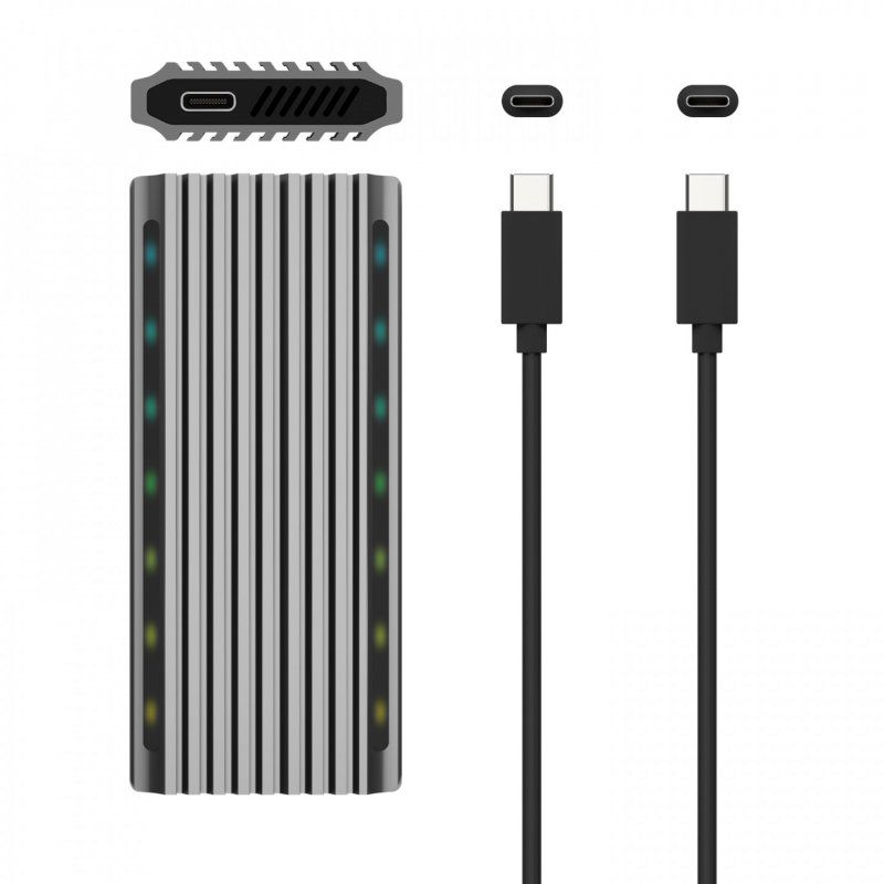 AISENS ASM2-RGB011GR storage drive enclosure SSD enclosure Grey M.2