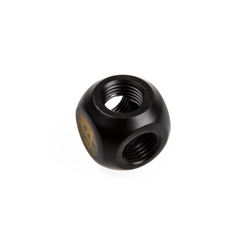 Bitspower Adapter T-Splitter 3x G1/4 Zoll IG - carbon schwarz