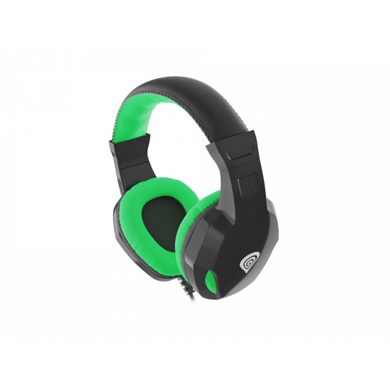 GENESIS ARGON 100 Casque Avec fil Arceau Jouer Noir, Vert