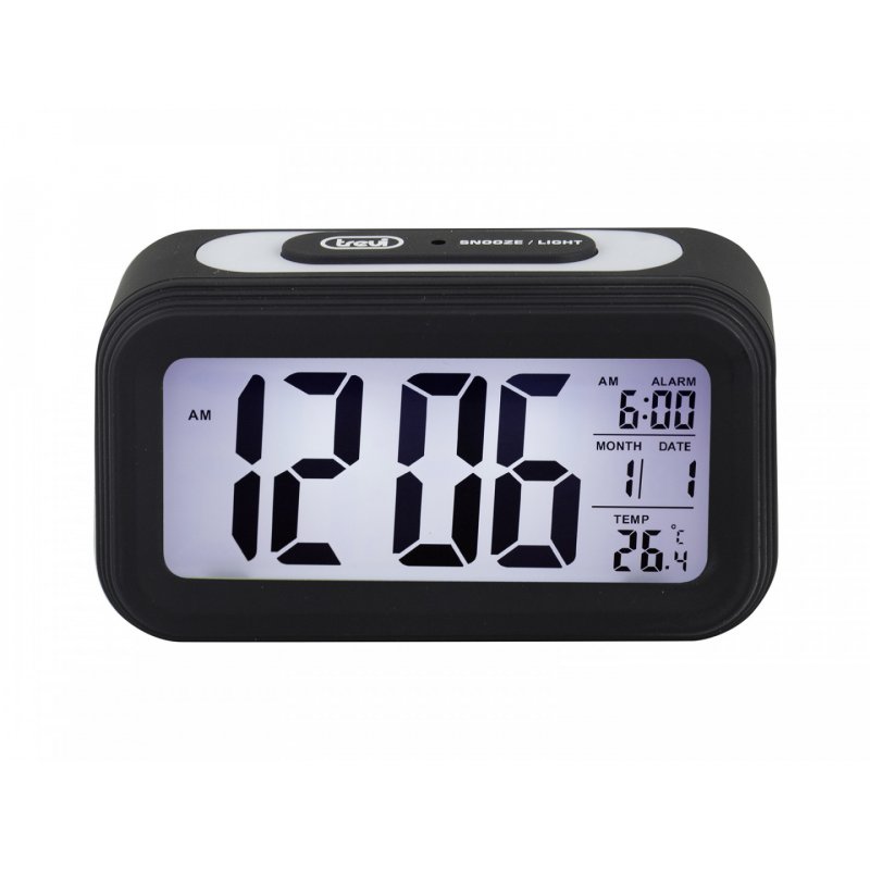 RELOJ DIGITAL CON ALARMA Y TERMÓMETRO TREVI SL 3068 S NEGRO