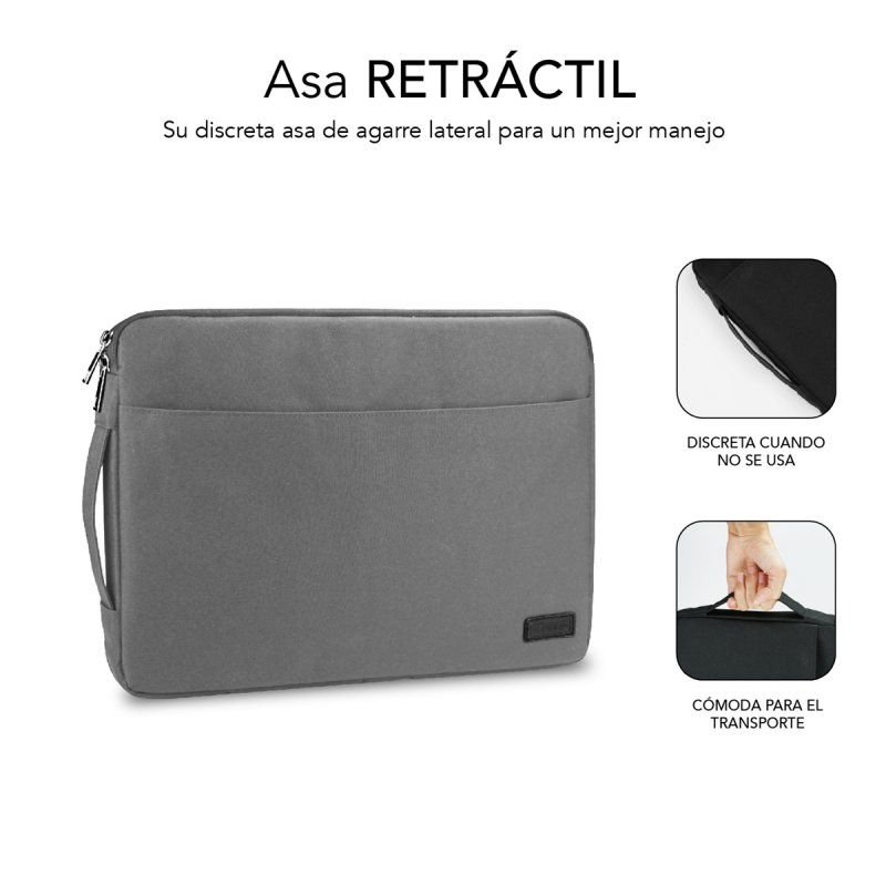 SUBBLIM SUB-LS-0PS0002 laptop case 35.6 cm (14") Sleeve case Grey