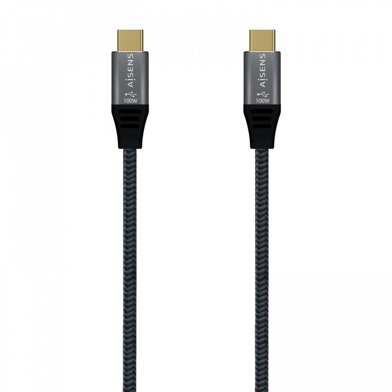 AISENS A107-0634 câble USB 2 m USB4 Gen 2x2 USB C Gris