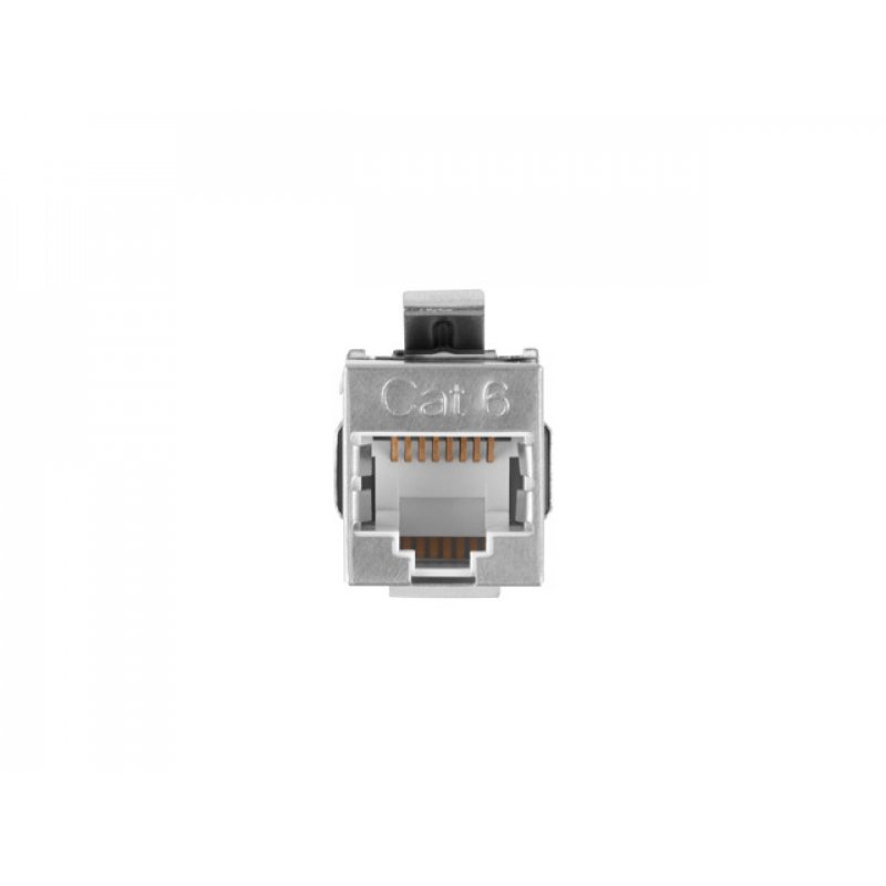 ADAPTADOR LANBERG CAT6 FTP HEMBRA THRU KEYSTONE RJ45 A RJ45, 90 GRADOS