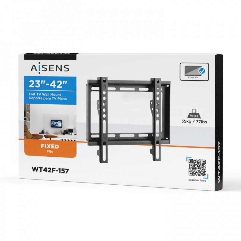 AISENS WT42F-157 support pour téléviseur 106,7 cm (42") Noir