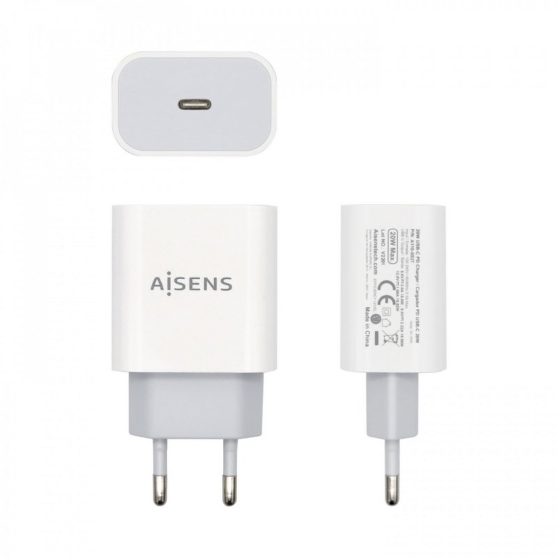 AISENS A110-0537 mobile device charger Digital camcorder, Digital camera, Mobile phone, Smartphone, Tablet White AC