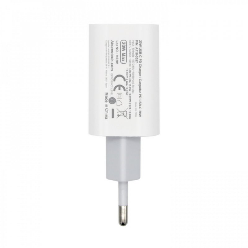 AISENS A110-0537 mobile device charger Digital camcorder, Digital camera, Mobile phone, Smartphone, Tablet White AC