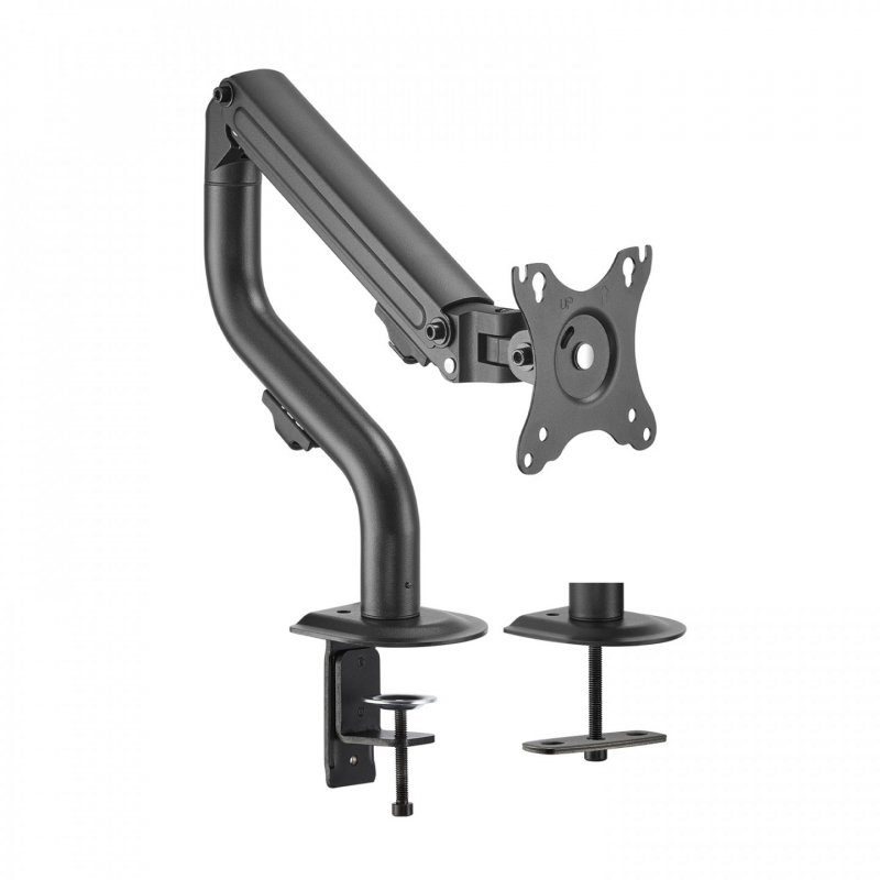 AISENS Table Support ECO Swivel and Tilt Counterweight for Monitor/TV 8Kg (3 Pivots, 1 Arm) from 17-32, Black