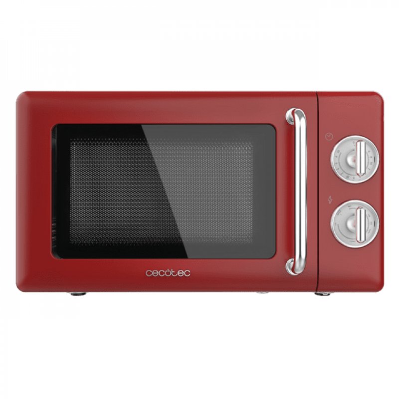 Cecotec 01710 micro-onde Comptoir Micro-ondes grill 20 L 700 W Rouge, Acier inoxydable