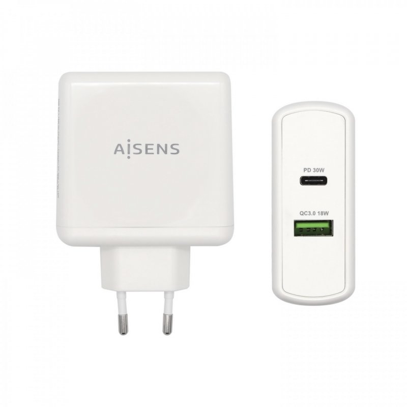 AISENS ASCH-2PD30QC-W mobile device charger GPS, Gaming controls, MP3, MP4, Mobile phone, Laptop, Smartphone, Tablet