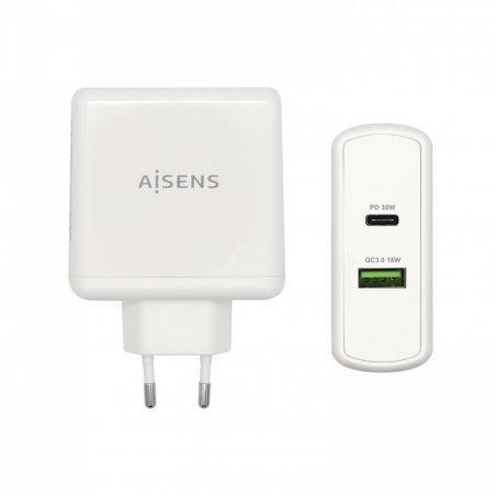 AISENS ASCH-2PD30QC-W mobile device charger GPS, Gaming controls, MP3, MP4, Mobile phone, Laptop, Smartphone, Tablet