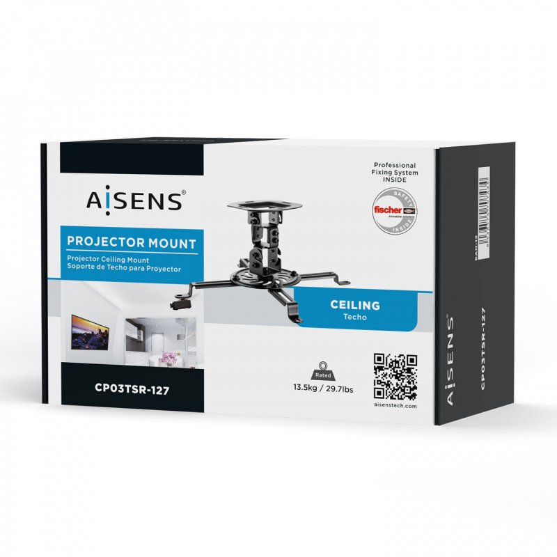 AISENS CP03TSR-127 support pour projecteurs Plafond Noir