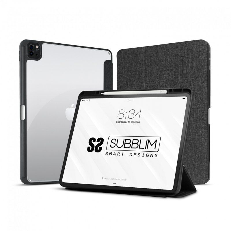 SUBBLIM SUBCST-5SC400 étui pour tablette 27,9 cm (11") Folio Noir, Transparent