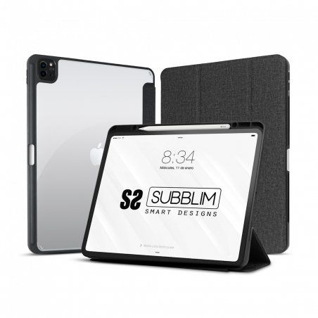 SUBBLIM SUBCST-5SC400 étui pour tablette 27,9 cm (11") Folio Noir, Transparent