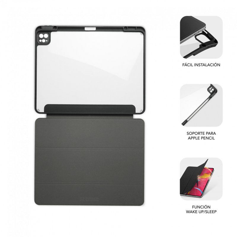 SUBBLIM SUBCST-5SC400 tablet case 27.9 cm (11") Folio Black, Transparent