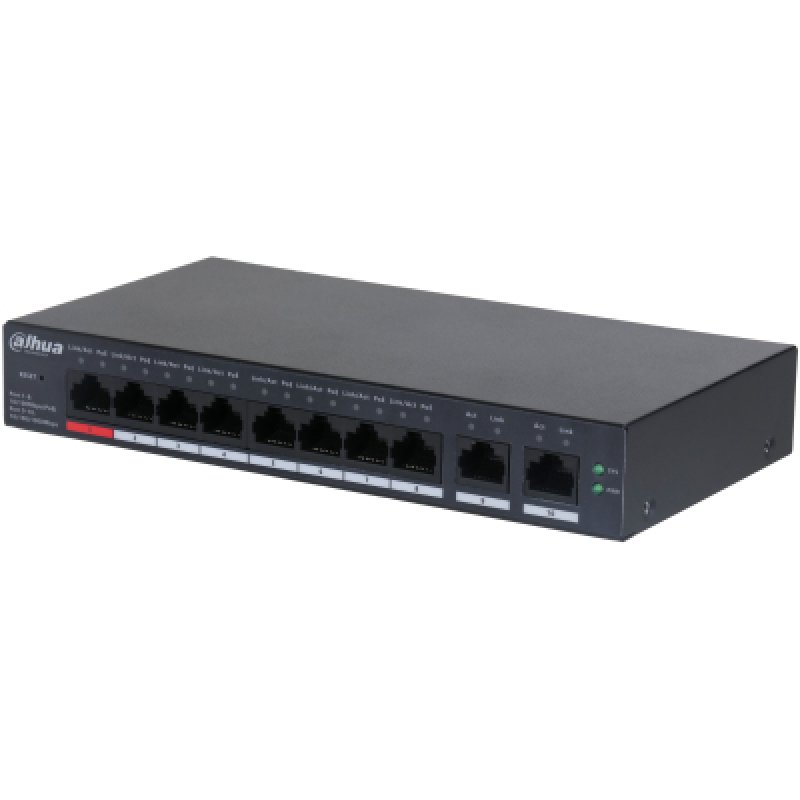 Dahua Technology DH-CS4010-8ET-110 commutateur réseau Géré L2 Fast Ethernet (10/100) Connexion Ethernet, supportant