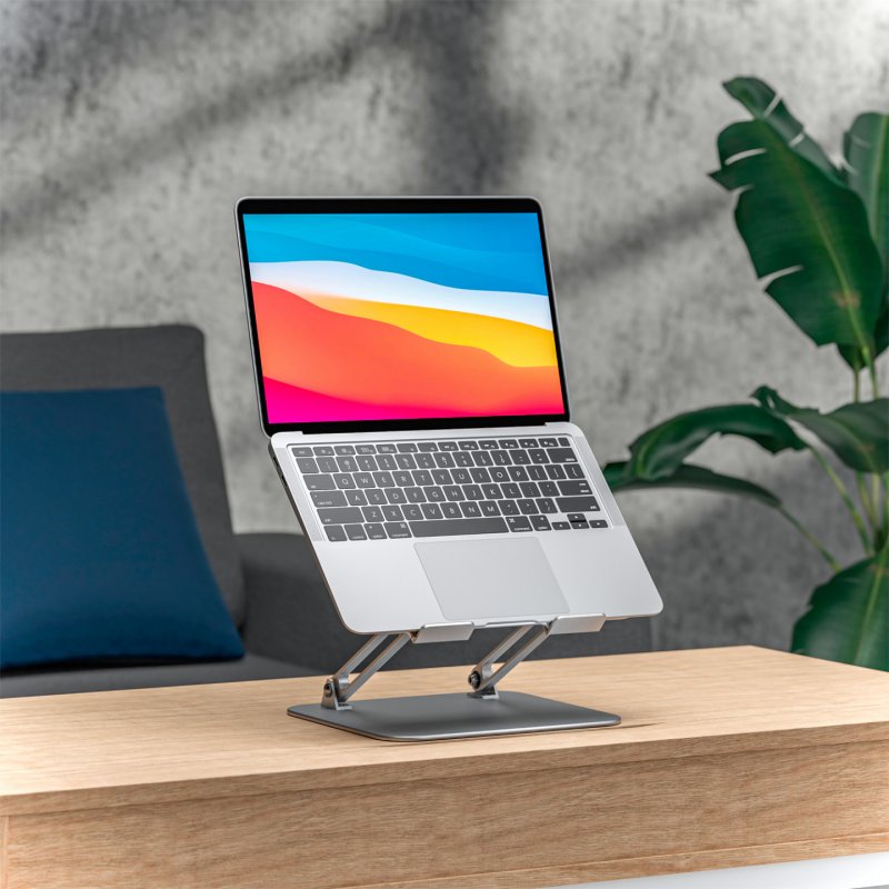 SOPORTE DE SOBREMESA AISENS XL 10-17 AJUSTABLE PARA PORTATIL TABLET PLATA