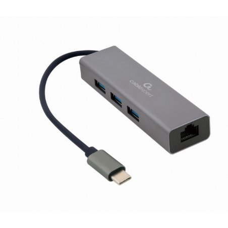 Gembird A-CMU3-LAN-01 station d'accueil USB 3.2 Gen 1 (3.1 Gen 1) Type-C Gris