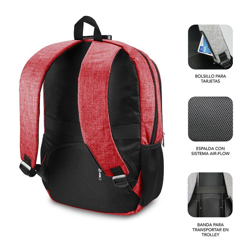 SUBBLIM SUB-BP-1UL0002 backpack Red Oxford
