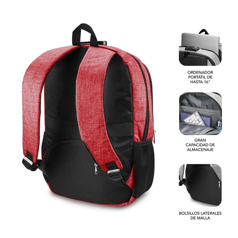 SUBBLIM SUB-BP-1UL0002 backpack Red Oxford
