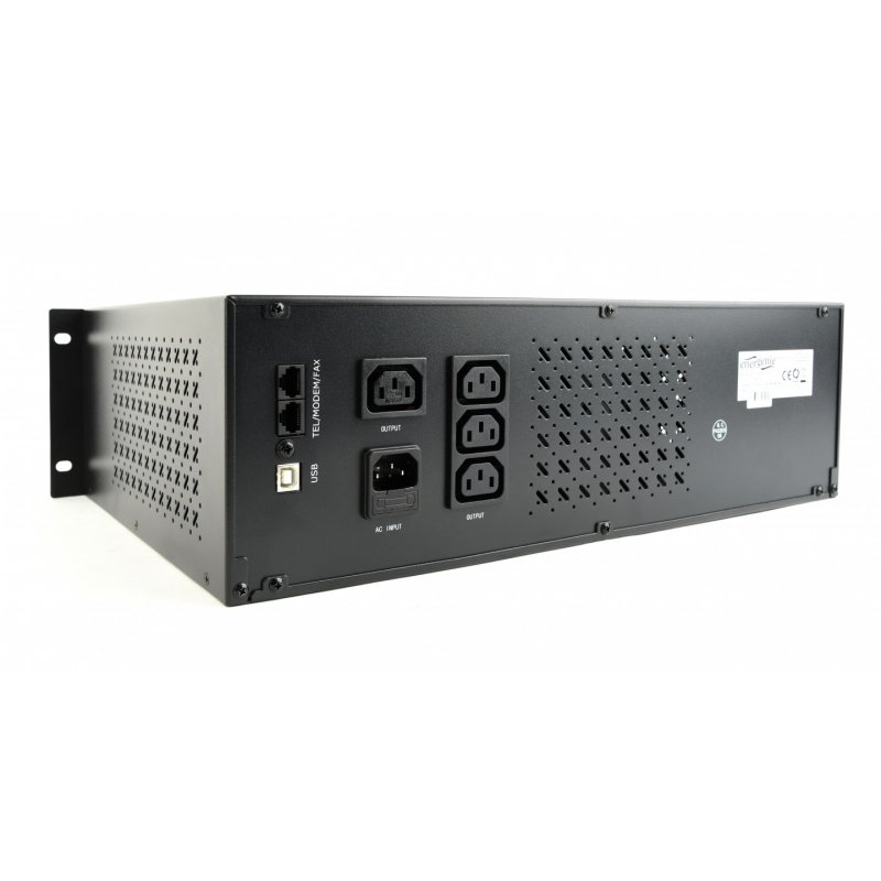 Gembird - Ups rack 19'' 3.4u 1500va, 4xiec 230v out, iec14 in,rj11, usb, lcd uninterruptible power supply (UPS)