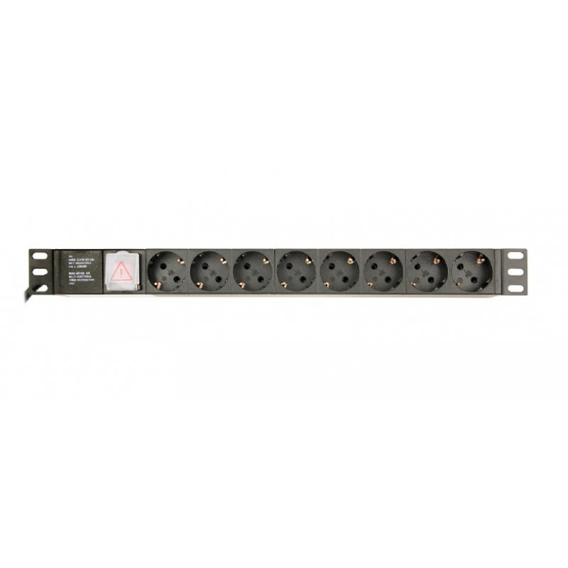 UNI DISTRIBUCIÃ?N ENERGÍA PDU GEMBIRD 8 SCHUKO 1U 10A ENCHU C14 CABLE DE 3 M
