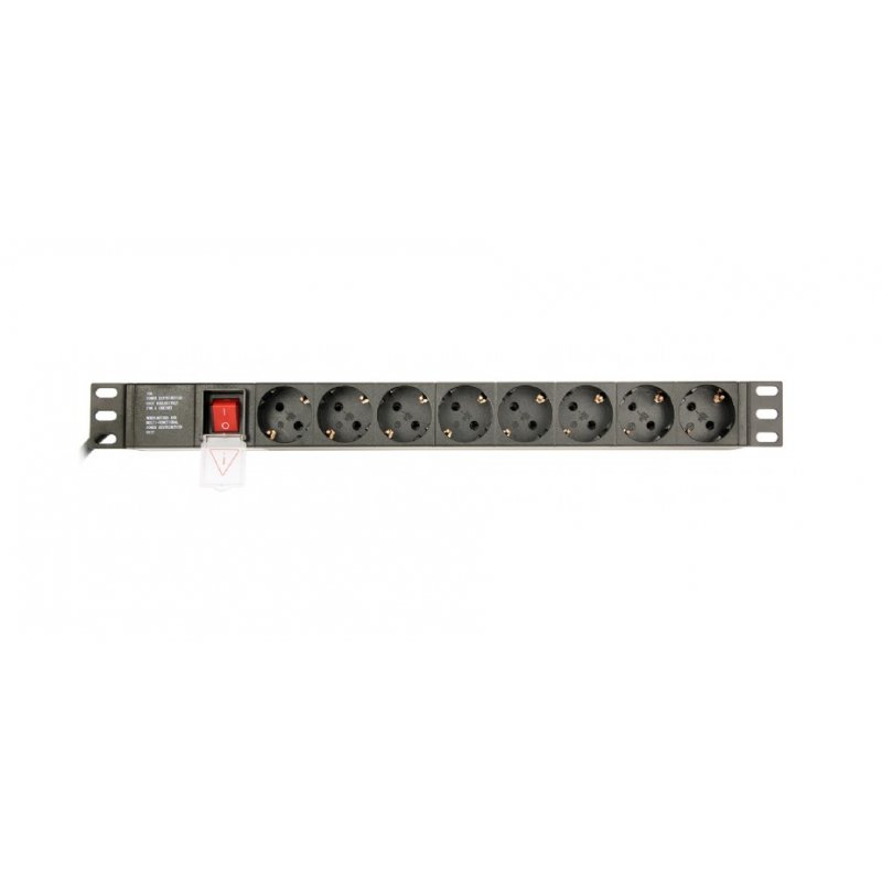 Gembird EG-PDU-014-C14 power distribution unit (PDU) 8 AC outlet(s) 1U Black