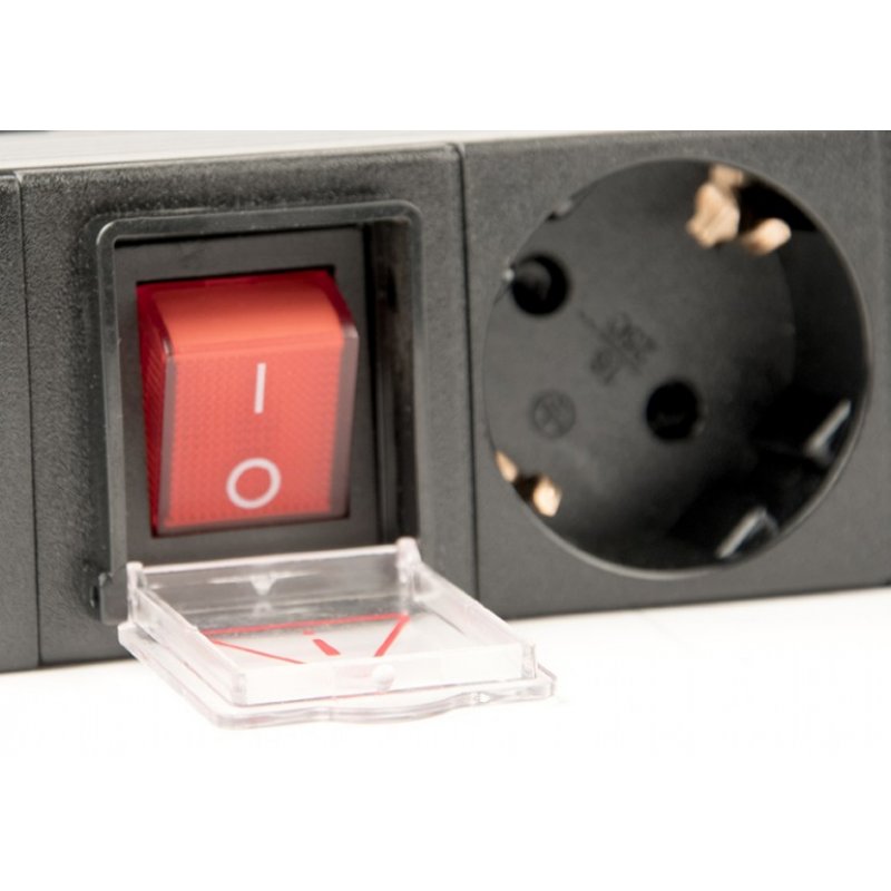 UNI DISTRIBUCIÃ?N ENERGÍA PDU GEMBIRD 8 SCHUKO 1U 10A ENCHU C14 CABLE DE 3 M