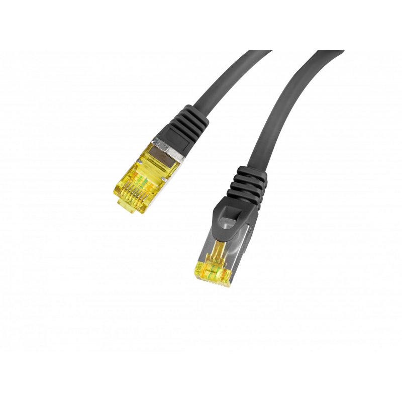 LATIGUILLO LANBERG CAT.6A S/FTP LSZH CU 1M FLUKE PASSED NEGRO