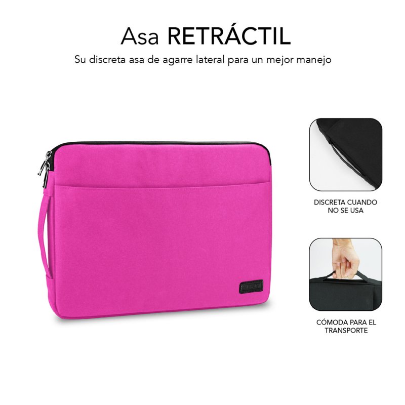 FUNDA PORTATIL SUBBLIM URBAN LAPTOP SLEEVE 13,3-14" PINK