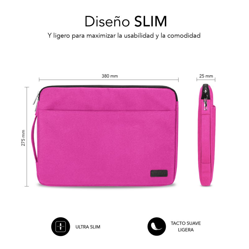 FUNDA PORTATIL SUBBLIM URBAN LAPTOP SLEEVE 13,3-14" PINK