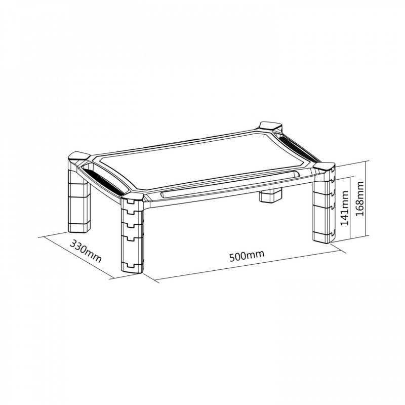 AISENS MR02-117 support d'écran plat pour bureau 81,3 cm (32") Noir