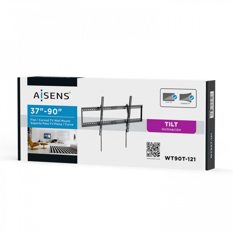 AISENS WT90T-121 support pour téléviseur 2,29 m (90") Noir