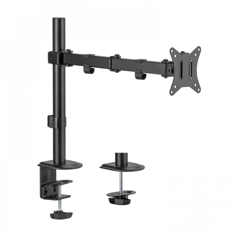 AISENS ECO Swivel and Tilt Table Mount for Monitor/TV 9Kg (3 Pivots, 1 Arm) from 17-32, Black