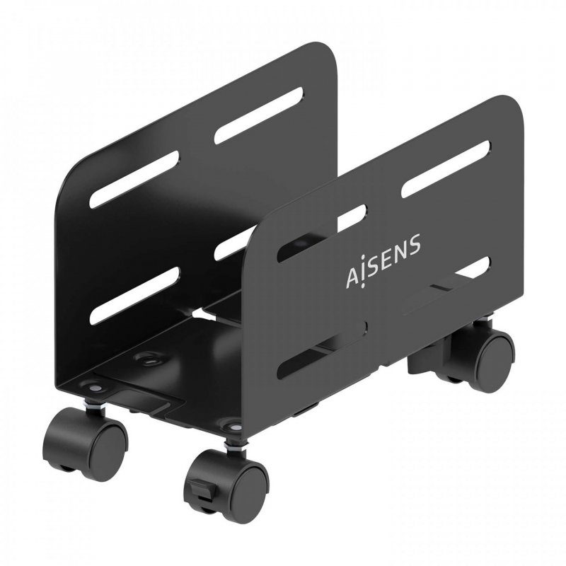 AISENS Adjustable Metal Floor Stand for CPU, Black