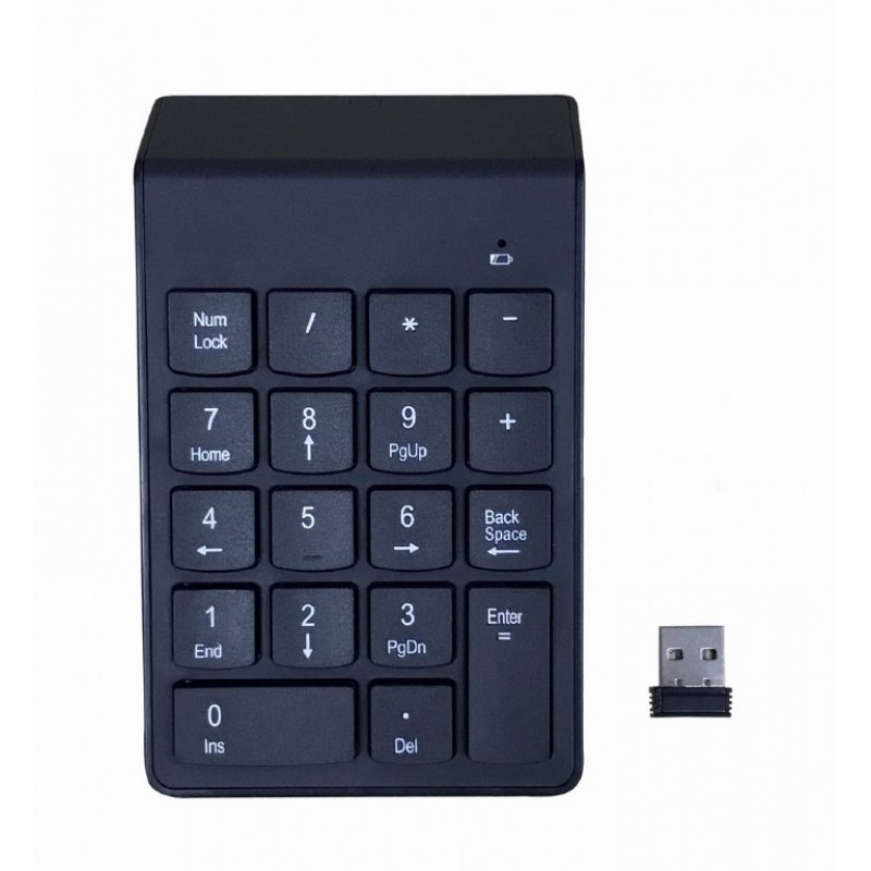Gembird KPD-W-02 clavier numérique PC portable/de bureau Bluetooth Noir