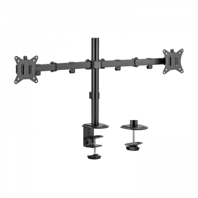 AISENS ECO Swivel and Tilt Table Mount for Monitor/TV 9Kg (3 Pivots, 2 Arms) from 17-32, Black