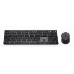 Gembird KBS-ECLIPSE-M500-ES clavier Souris incluse USB Bluetooth QWERTY Anglais Noir