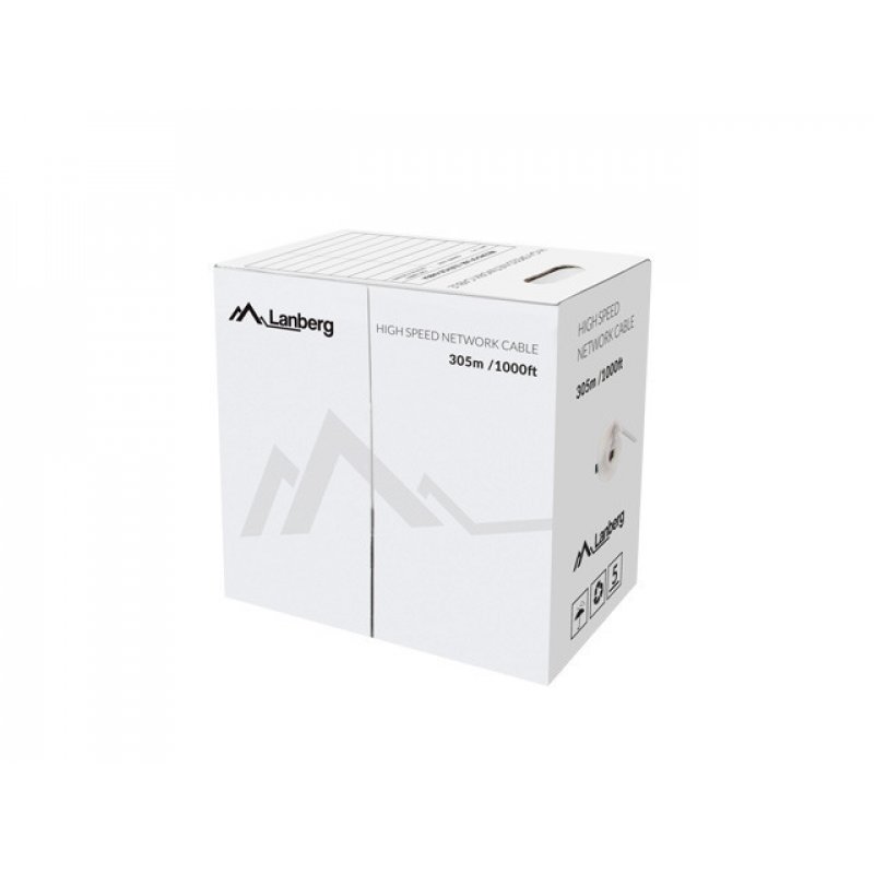 Lanberg LCU5-12CU-0305-Y câble de réseau Jaune 305 m Cat5e U/UTP (UTP)