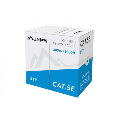 Lanberg LCU5-10CC-0305-BK câble de réseau Noir 305 m Cat5e U/UTP (UTP)