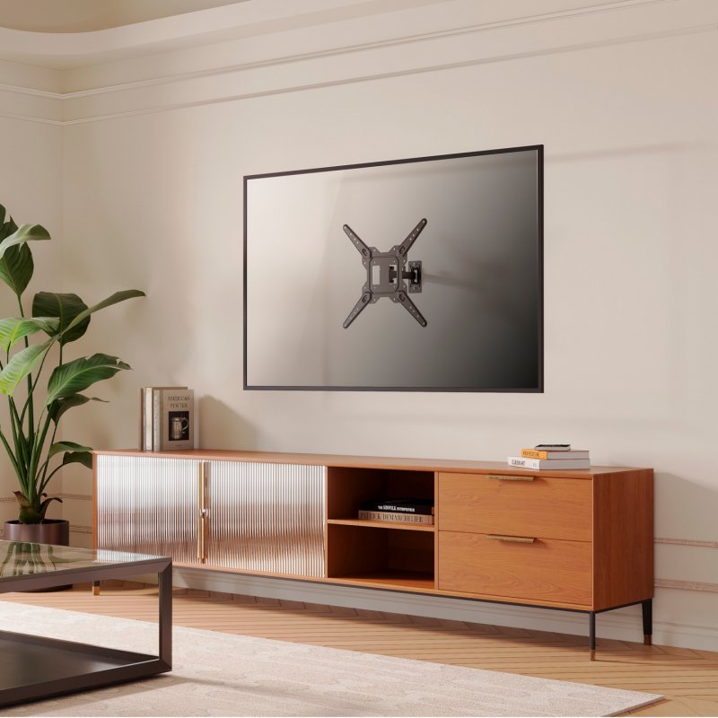 SOPORTE AISENS PARED GIRATORIO INCLINABLE MONITOR/TV 30KG 23-55 NEGRO