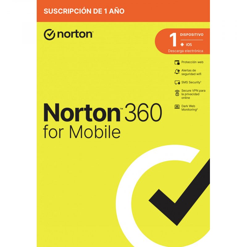 NORTON 360 MOBILE ES 1 USER 1 DEVICE 12MO