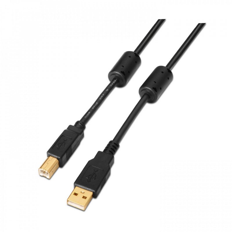 AISENS A101-0010 USB cable 3 m USB 2.0 USB A USB B Black