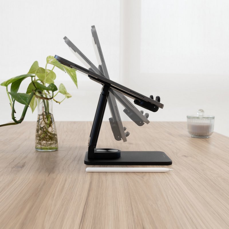 SOPORTE TOOQ PLEGABLE PARA TABLET HASTA 12.9" NEGRO